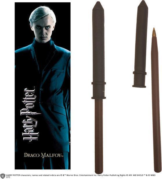 Noble Collection Harry Potter: Draco Malfoy Wand Pen and Bookmark