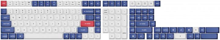 Keychron Double Shot PBT OSA Full Set Keycap Set 141 Keys - Blue And White PBT-53