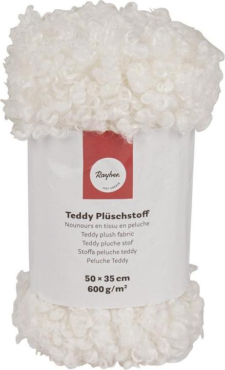 Produktbild Rayher Teddy Plüschstoff weiss