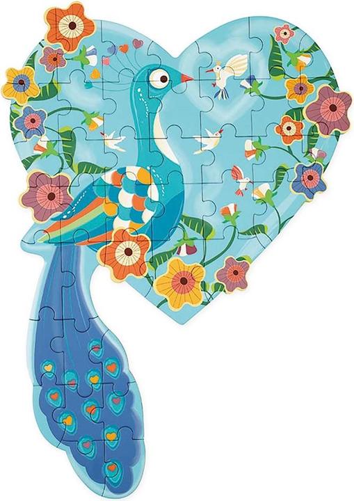 Produktbild Scratch Shape Puzzle Pfau (40 Teile)
