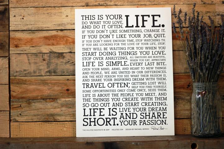 Produktbild Holstee Poster L This Is Your Life 45.7x61cm