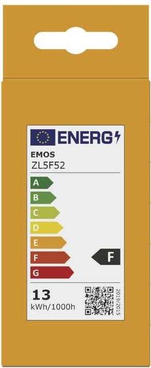 Label énergétique Emos Lampe LED Basic A60 / E27 / 12,4 W (75 W) / 1055 lm / Blanc chaud (E27, 12.40 W, 1055 lm, 1 x, F)