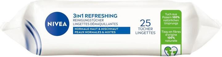 Image du produit NIVEA 3in1 Erfrischende Reinigungstücher (Chiffons de nettoyage, 25000 ml)
