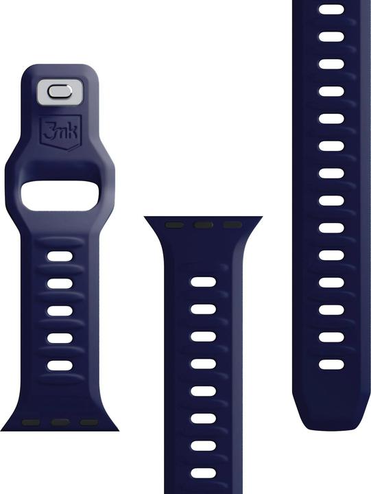 Produktbild 3MK Silicone Watch Strap granatowy/ocean blue dla Apple Watch 42/44/45/49mm (Silikon, Edelstahl)