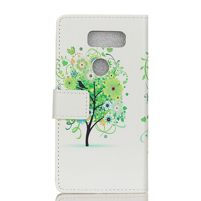 Produktbild MU Style Leder Bookcover mit Muster (LG V30)