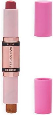 Actual product image Makeup Revolution Blush & Highlight Stick Blushing Pink Face Blush and Highlighter 4.3g (Flushing Pink)