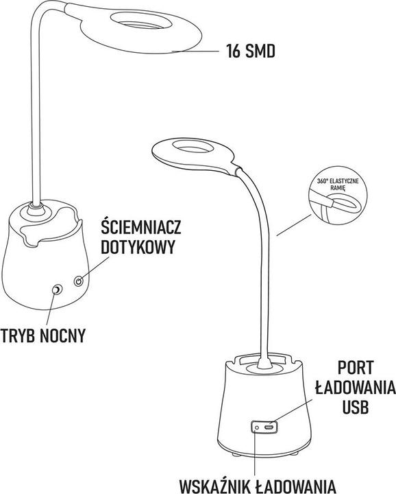 Immagine prodotto Montiss Lampada da tavolo bianca (MT043)