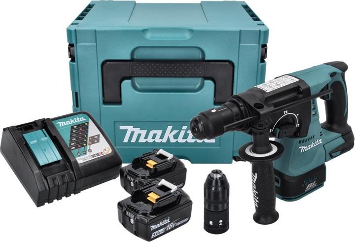 Produktbild Makita Bohr- und Spitzhammer DHR243RTJ Set (inkl. 2 Akkus etc.) (Akkubetrieb)
