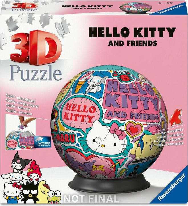 Produktbild Ravensburger 3D Puzzle 72 Teile - Puzzle-Ball Hello Kitty (72 Teile)