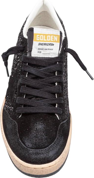 Actual product image Golden Goose sneakers ballstar in suede and glitter color black (38)