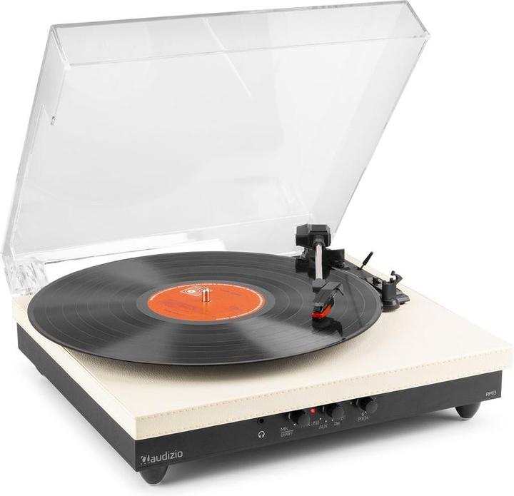 Image du produit Audizio RP113C - Platenspeler met Bluetooth in/uit - USB - Ingebouwde Speakers - Crme (Automatique)