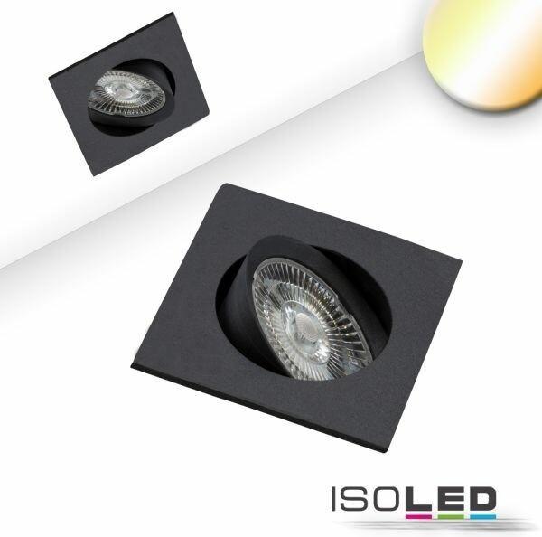 Produktbild Isoled LED Einbauleuchte Slim68 9W schwarz eckig dimmbar Dim-To-Warm (700 lm)