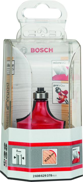 Produktbild Bosch Professional Zubehör Abrundfräser Expert for Wood, 8 mm, D 44,4 mm, R1 15,9 mm, L 22,2 mm, G 64 mm