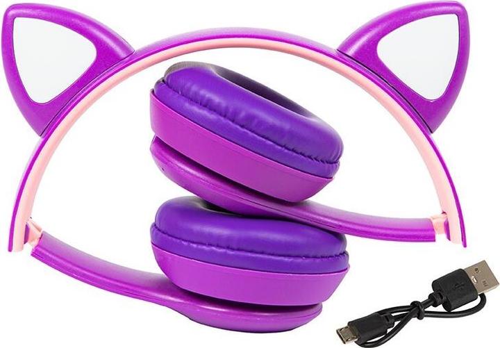 Produktbild Blow Kabelloses Bluetooth 5.0 LED Headset für Kinder mit Katzenohren, lila (Kabellos)