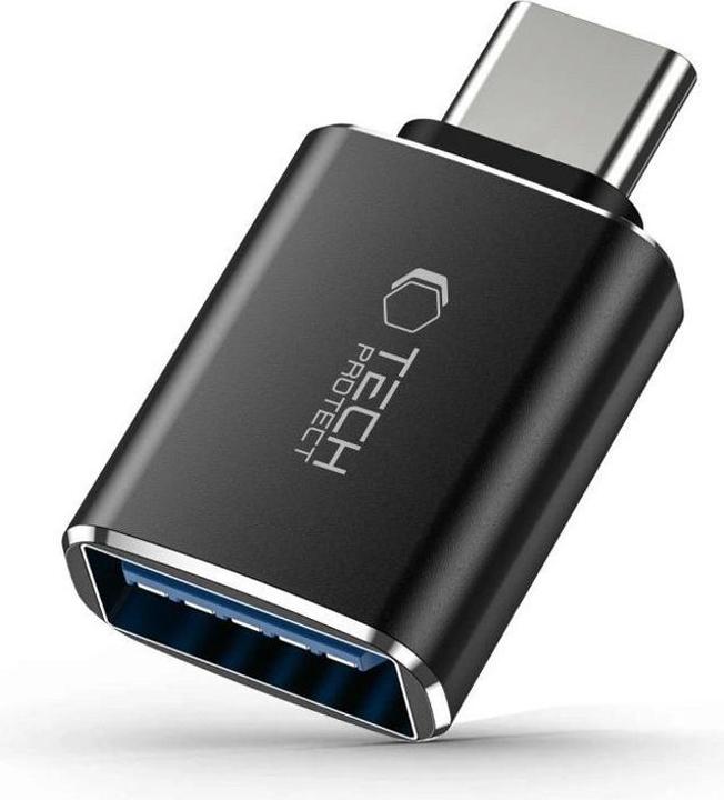 Produktbild Tech-Protect UltraBoost USB-C (Male) / USB-A (Female) OTG Adapter - Black (USB 3.0, USB Typ C)
