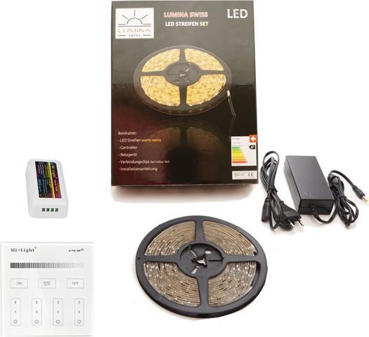 Lumina Swiss Kit de bande LED 5m HD+ Bright Warm Indoor Smartpanel (Blanc chaud, 500 cm, Intérieur)