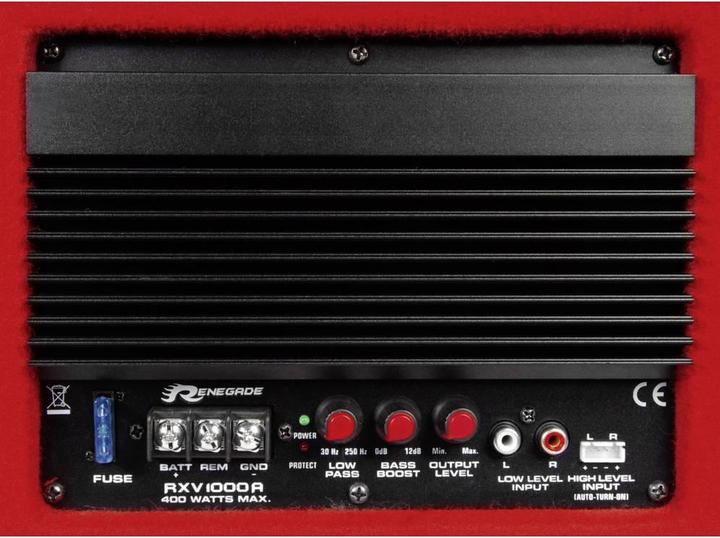 Produktbild Renegade Auto Subwoofer aktiv 25 cm (10") Aktiv Bassreflex System (400 W)