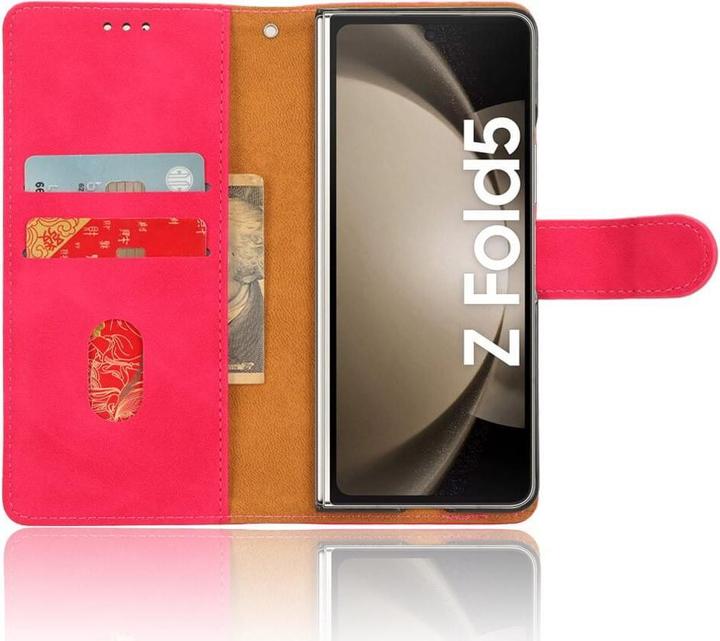 Image du produit Cover-Discount Galaxy Z Fold5 - Étui en cuir rouge (Samsung Galaxy Z Fold5)