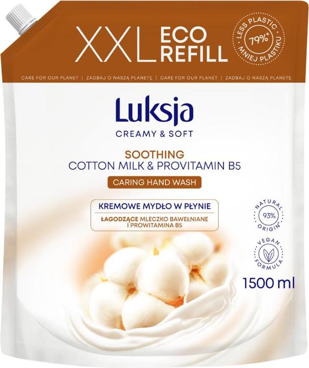 Luksja Cremige Flssigseife, Baumwolle, Vorrat 1500ml (Flüssigseife, 1500 ml)