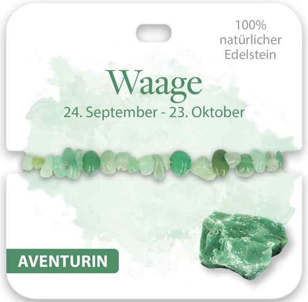 BB Klostermannn Armband Edelstein Aventurin Waage