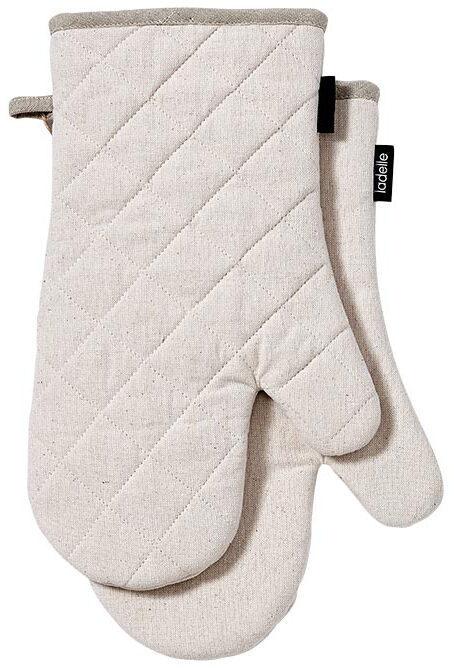 Ladelle Set of 2 recycled oven gloves Eco Natural 18 x 33 cm (Recycled cotton & polyester)