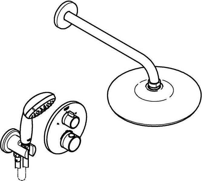 Image du produit Grohe Système de douche Grohtherm UP avec Tempesta 210