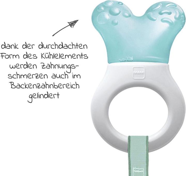 Produktbild MAM Kühlbeissring Mini Cooler & Clip boy 2+ M, mit Clip 1 Stk in türkis