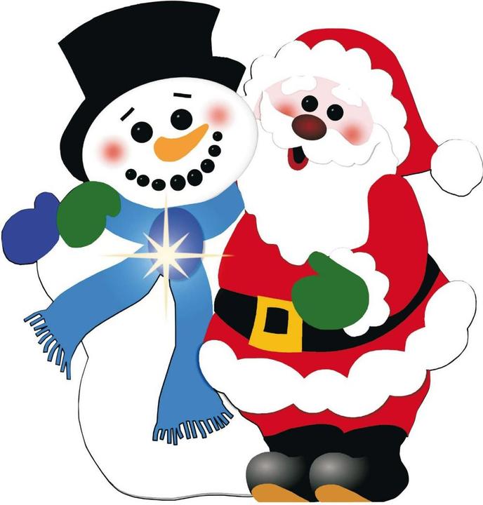 Produktbild Trenddeko Schnee- und Weihnachtsmann (20 x 21 cm)