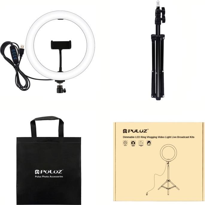 Produktbild Puluz PKT3035 Selfie Videoleuchte 26cm (Ringleuchte)