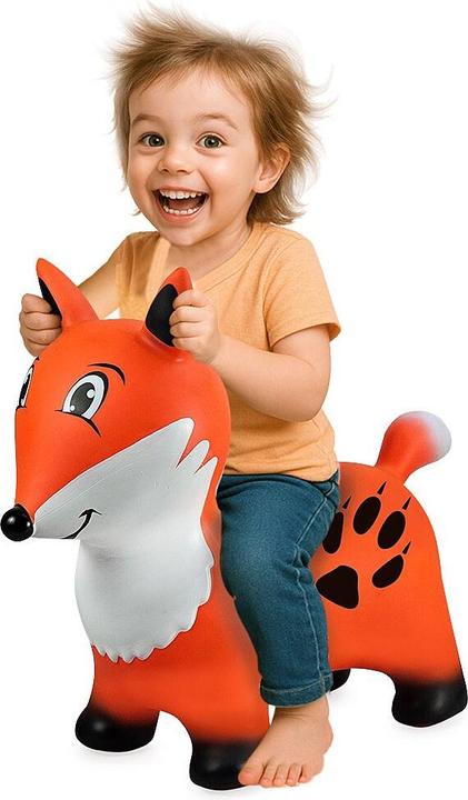 Actual product image Orange Hüpftier Fuchs mit Pumpe
