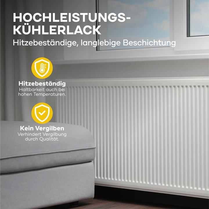 Actual product image Plid Radiator paint 5L white glossy for approx. 60m² + turpentine substitute / thermal paint (White, 5 l)