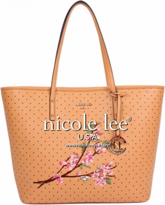 Nicole Lee Handtasche "Kayley Floral" Shopper Bag camel
