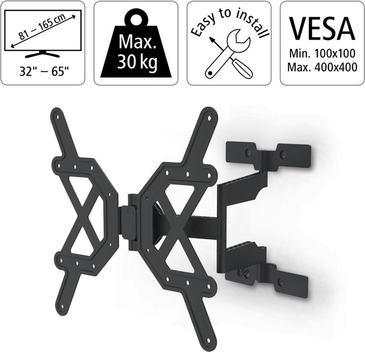 Actual product image Hama Fullmotion Ultraslim (Wall, 65", 30 kg)