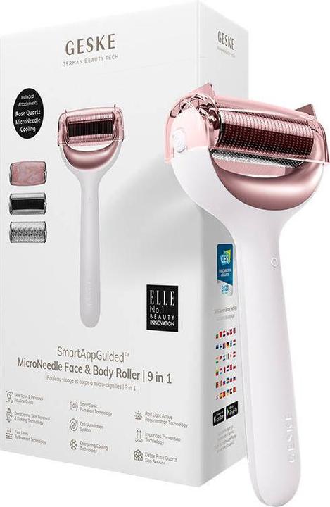 Actual product image Konjac Sponge Roller do mezoterapii igłowej twarzy i ciała 9w1 Geske z Aplikacja (starlight)