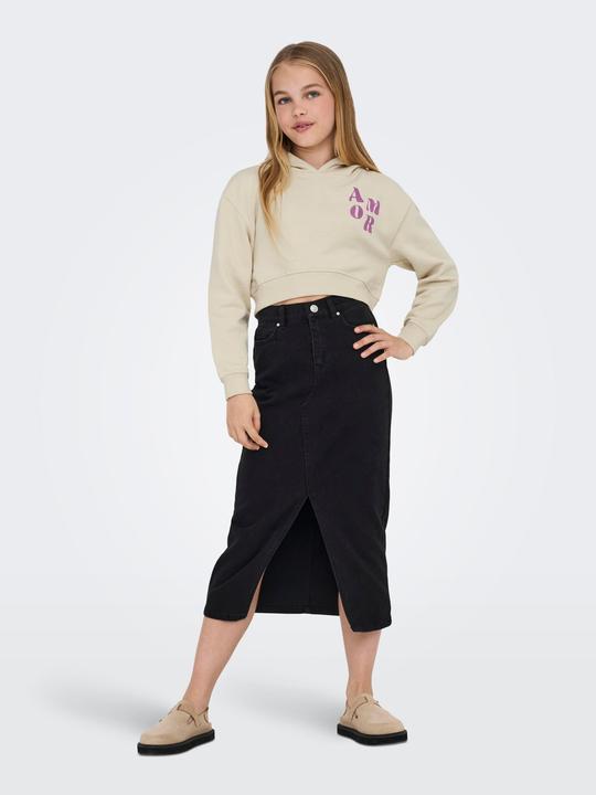 Actual product image Only Normal geschnitten Rundhals Gerippte Ärmelbündchen Tief angesetzte Schulter Sweatshirt Sweatshirt (158)