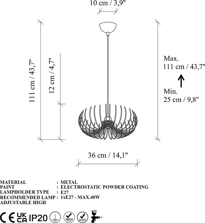 Produktbild Opviq Karsortel Uniq Chandelier (E27)