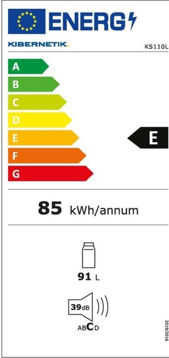 Etichetta energetica Kibernetik Ks110l (91 l)