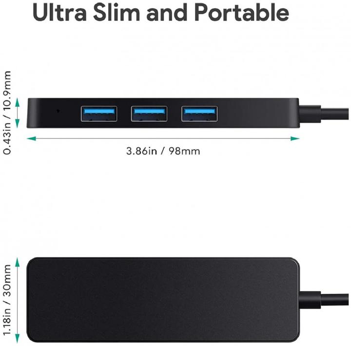 Actual product image Aukey CB-H39 (USB-A, 4 Ports)