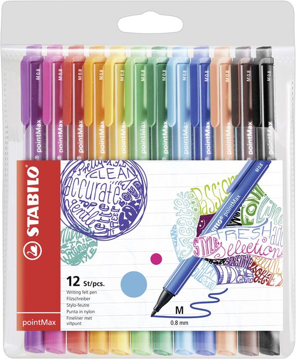 STABILO pointMax Filzschreiber (Multicolor, 12 x)