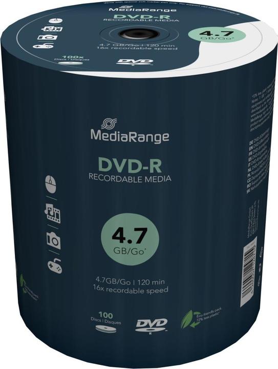 Produktbild MediaRange DVD-R Medien 4.7GB,16x,100er Sp (100 x)