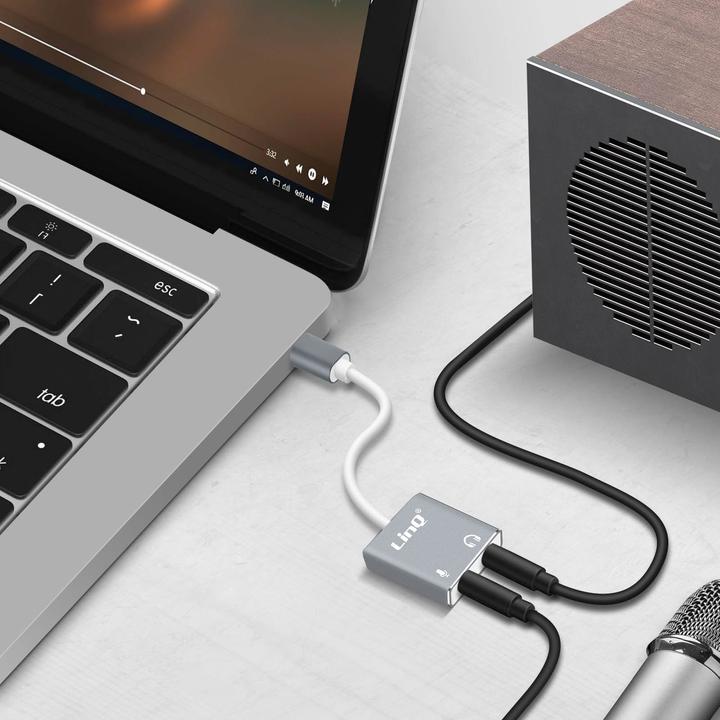 Actual product image LinQ USB-C / Micro + 3.5mm jack adapter (USB Type C, 3.5mm jack)