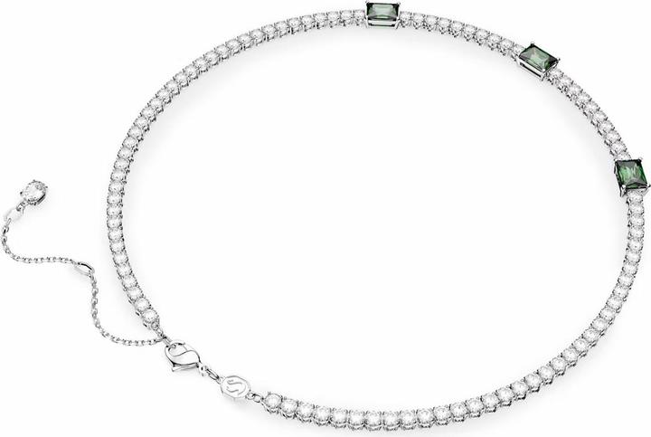 Image du produit Swarovski Matrix Tennis Collier Différentes coupes Vert (Métal Swarovski, 38 - 45 cm)