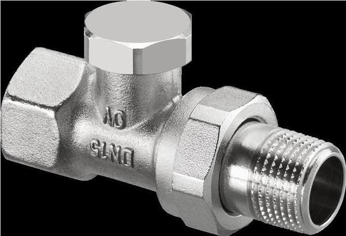 Oventrop OV HK-fitting Combi 2 PN 10 MS nickel-plated passage DN 10 3/8Z