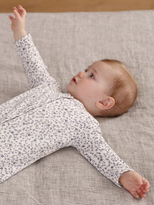 Actual product image Vertbaudet Bio-Kollektion: 2er-Pack Baby Strampler mit Blumen (50)