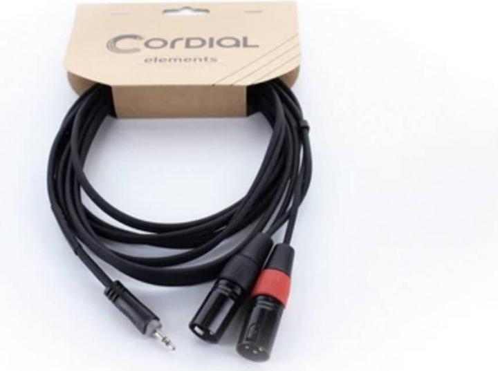 Actual product image Cordial EY 1 WMM XLR Y-Adapter (1x Klinkenstecker 3.5 mm - 2x XLR-Stecker 3 poli (Accessories)