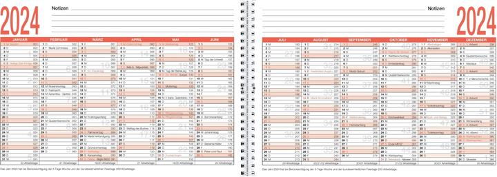 Valeurs nutritives et ingrédients Calendrier pluriannuel - 15 ans - 29,9x20,6 cm - 6 mois sur 1 page - Calendrier pluriannuel - (Couverture rigide, Allemand)
