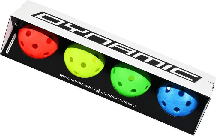 Produktbild Unihoc 4-Pack IFF-Matchball Dynamic Unihockeyball (One Size)