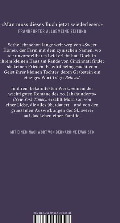 Produktbild Beloved (Deutsch, Toni Morrison, 2024)