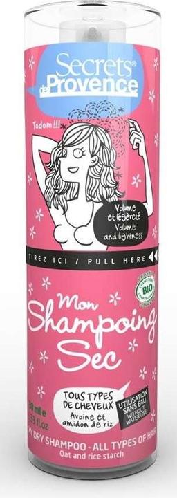 Secrets de Provence BIO-Trockenshampoo alle Haartypen Hafer & Reisstärke - 38ml - (38 ml, Trockenshampoo)