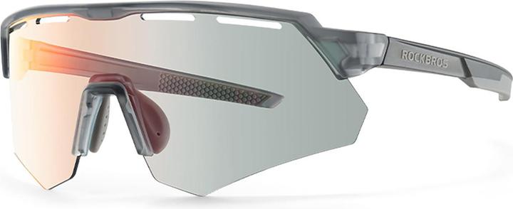 Rockbros Occhiali da ciclismo polarizzati con protezione UV e inserto correttivo - Grigio (Grigio, Grigio)